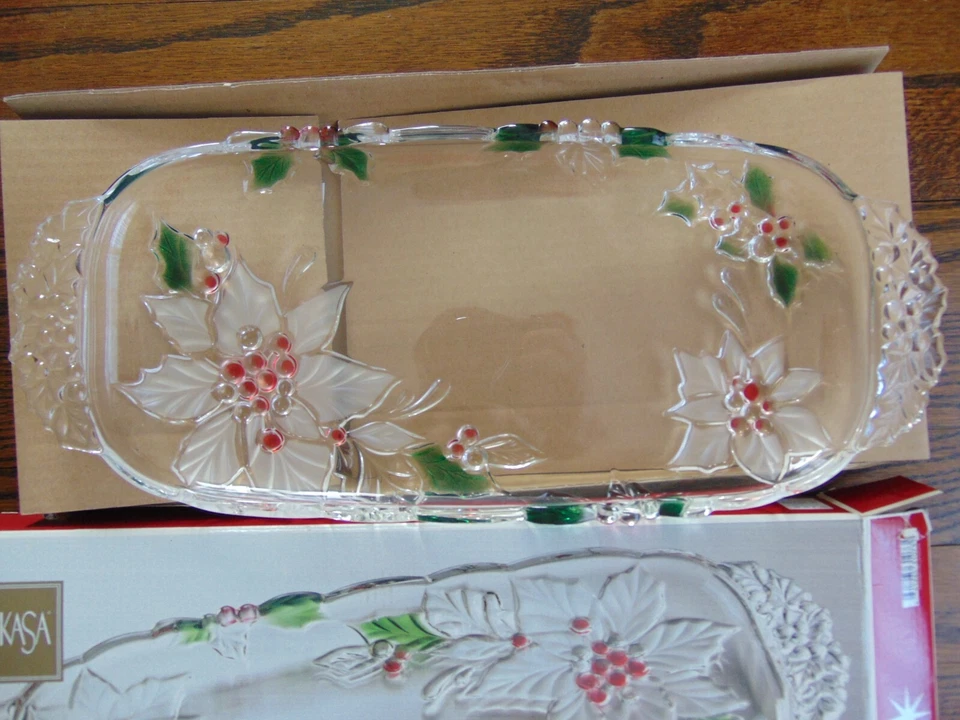 MIKASA HOLIDAY BLOOM CANAPE BANDEJA 15.5" NUEVO Foto 2 de 2
