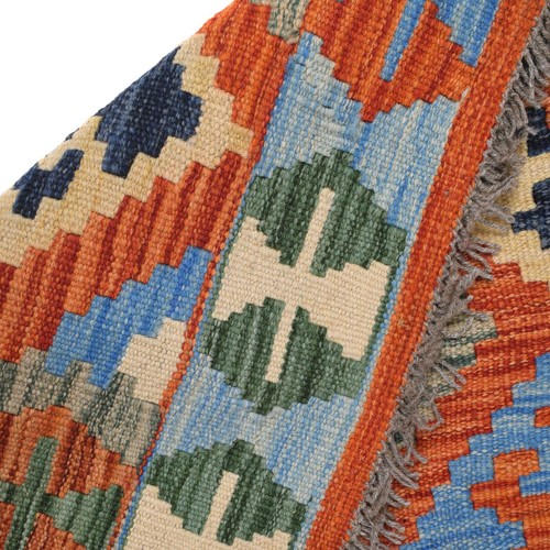Entryway Wool Kilim Long Runner Rug 2'5"x9'3" Flat Hand Knotted Long Rug -R26098 - Picture 5 of 8