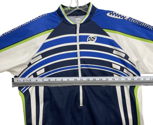 Decathlon Racing France Made Abstract Cycling Bike Jersey Men Large L - 第 6/9 張圖片