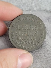 Vintage H. H. Hawley Co. Jewelers Supplies Dallas Texas Round Mini Tin - Empty