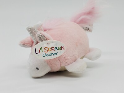 Ganz Li'l Screen Cleaner Plush Keychain Pink Unicorn H14599 New with Tag B39