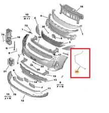 STELLANTIS PEUGEOT 3008 5008 9824485080 FRONT NIGHT CAMERA WASH HOSE