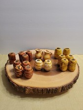 Vintage Ceramic Macrame Bead Lot, 18 Pcs