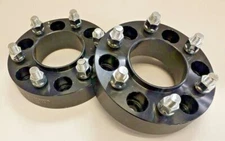 1" 2pc Black Wheel Adapters 6x135 MM Forged 6061 T6 Grade Aluminum Thread Size
