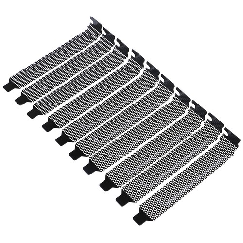 10pc New black PCI slot cover dust filter blanking plate hard steel~JPP B GF - Afbeelding 2 van 9