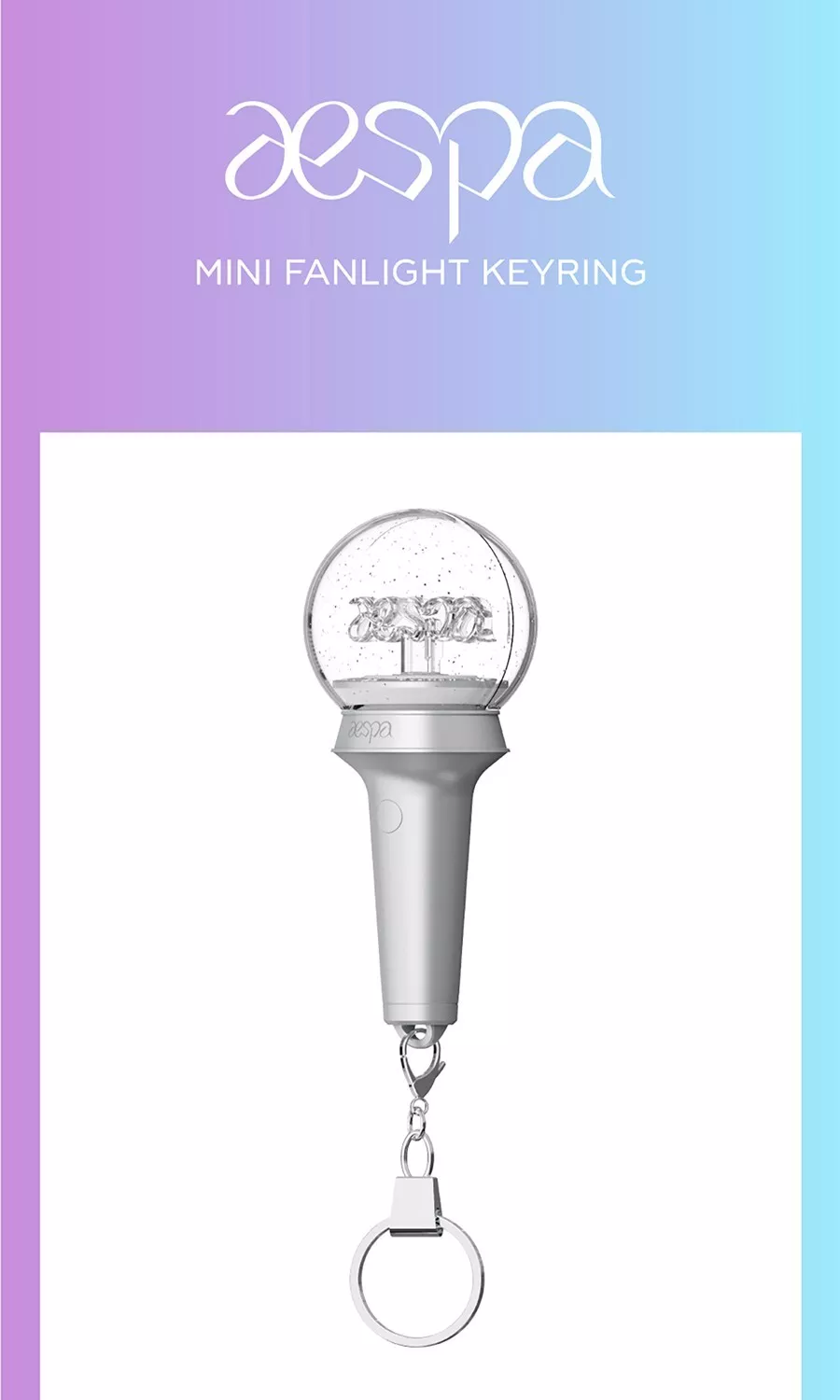 AESPA OFFICIAL MINI FANLIGHT KEY RING/LIGHT STICK MD GOODS with