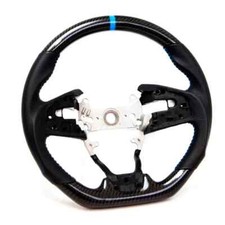 PRL Motorsports Steering Wheel - Carbon & Leather w/ Blue for Honda Civic 16-21