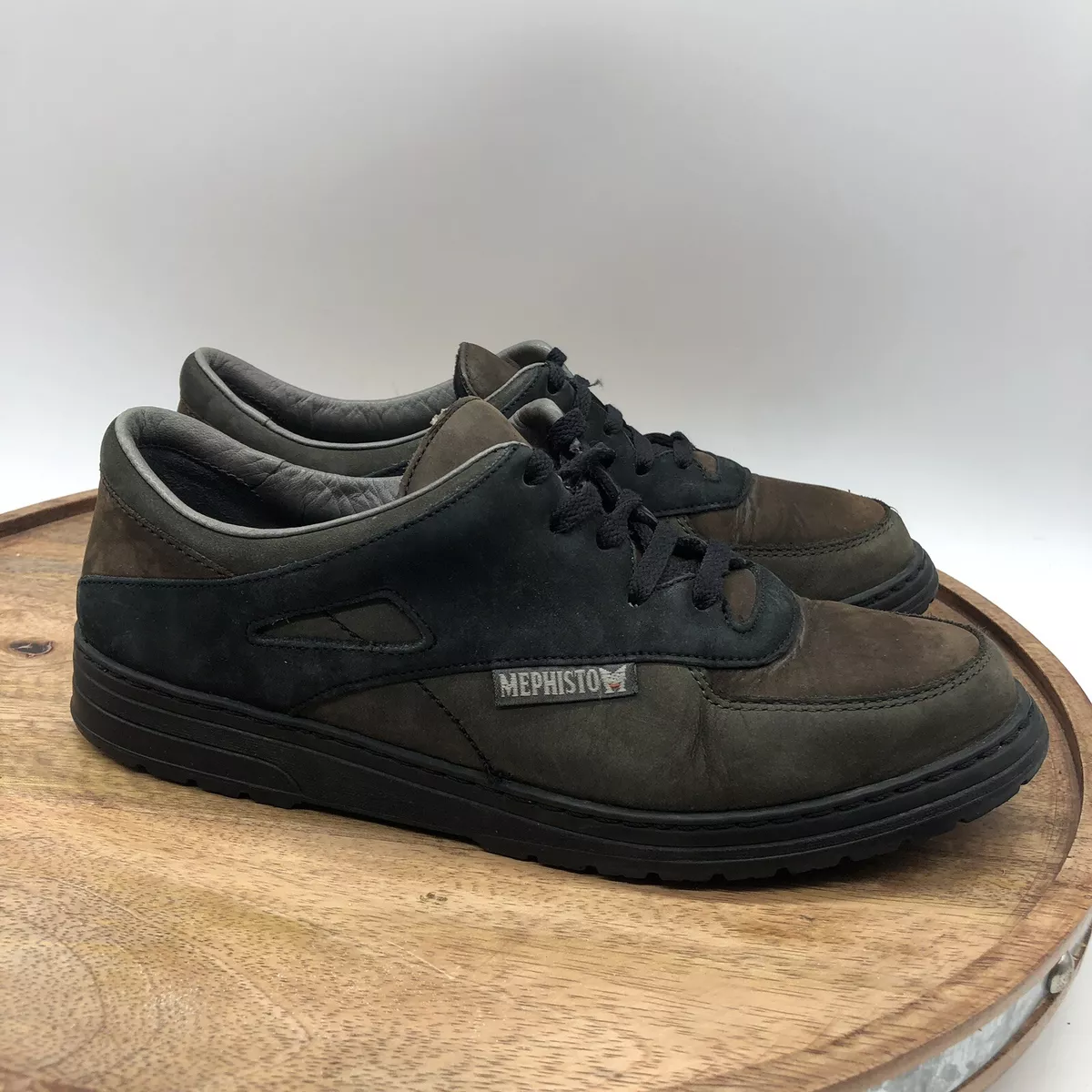 Mephisto Womens Black Brown Genuine Leather City Hiker Shoes Size