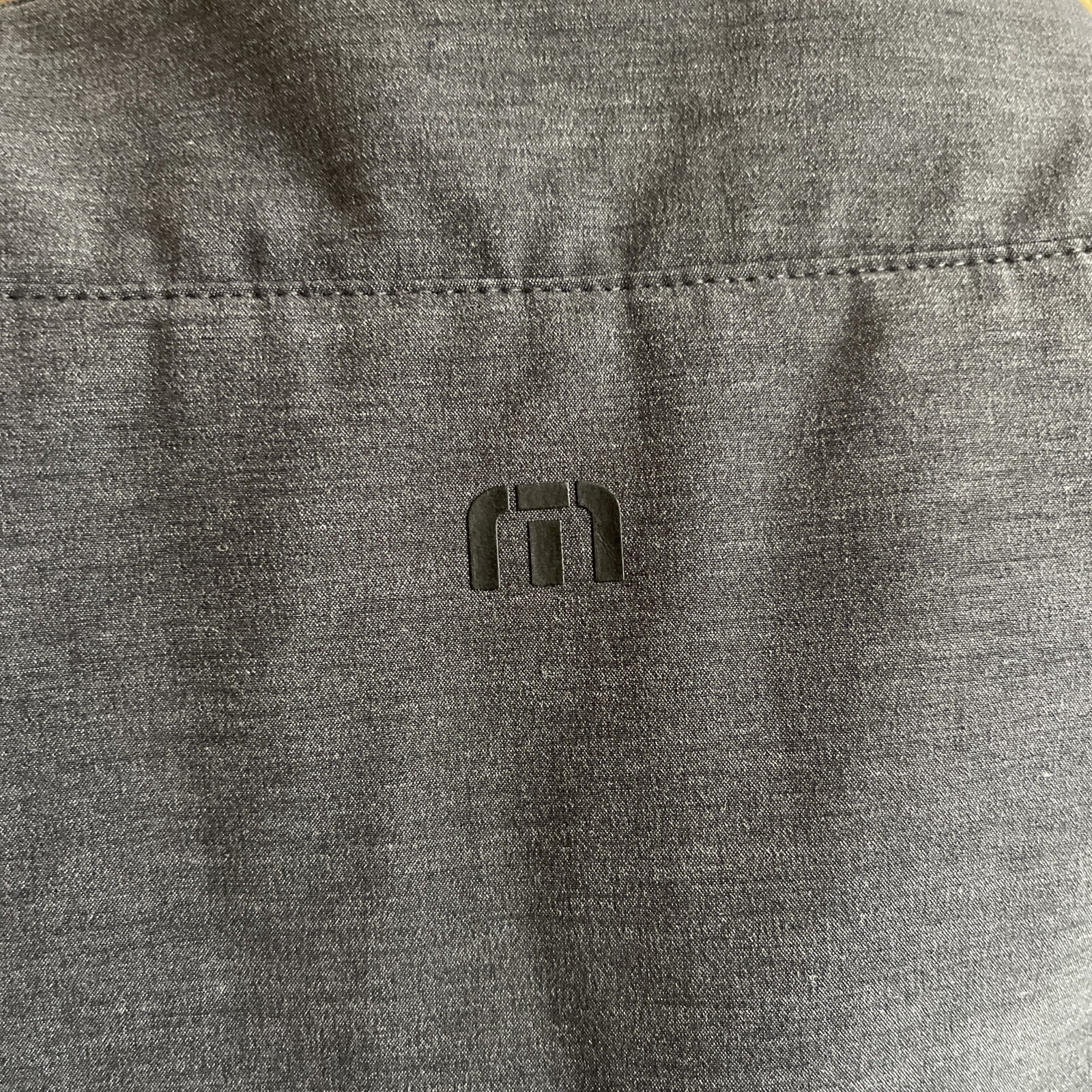 Travis Mathew Men's Lg TOP OF THE LINE Golf Vest Heather Black Zip Up Pockets