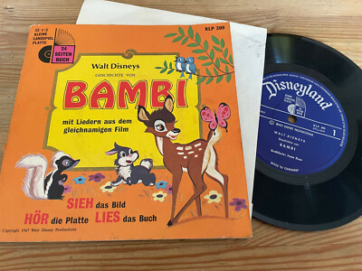 7'' OST Irene Koss - Walt Disney : Bambi (2 Song) DISNEYLAND