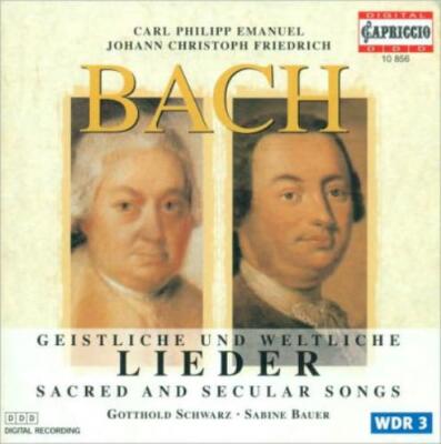 C.P.E. BACH/J.C.F. BACH/SCHWARZ/BAUER: SACRED & SECULAR SONGS - CD