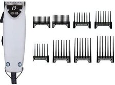 Oster Fast Feed LE Aluminum Color Hair Clipper, Adjustable 8pc Combs Set