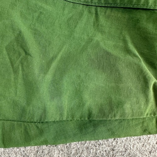 VINTAGE J Crew Jacket Mens L Green Parka Bomber Fleece Lined Oarsman Nylon 90s - Picture 8 of 16