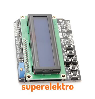 1602-LCD-Shield mit Tastenblock für Arduino | Display Modul Mikrotaster Keypad