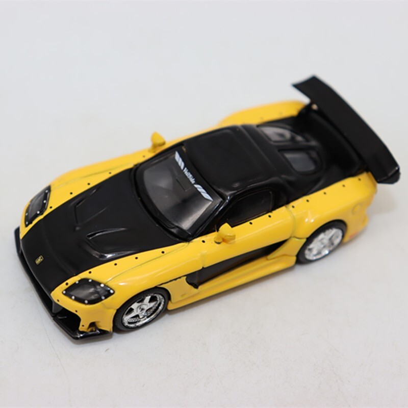 4R-549 PEAKO64 1/64 マツダ RX-7 Fortune 7 1/64 Peako64 Peako Mazda RX-7 Veilside Fortune 7 Yellow