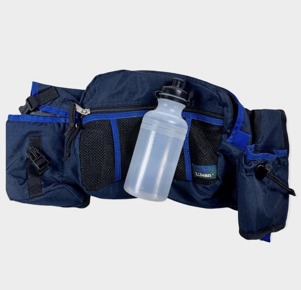 L.L. Bean Trail Hiking Day Fanny Waist Pack Bag Blue & Black | eBay