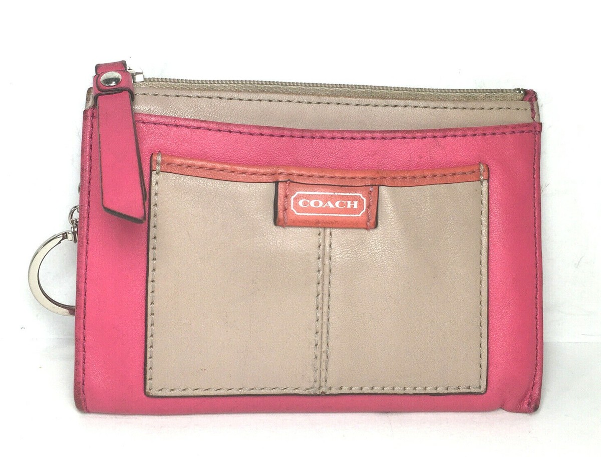 美品✨Coach Accessory Pouch Leather Pink s-l400.jpg