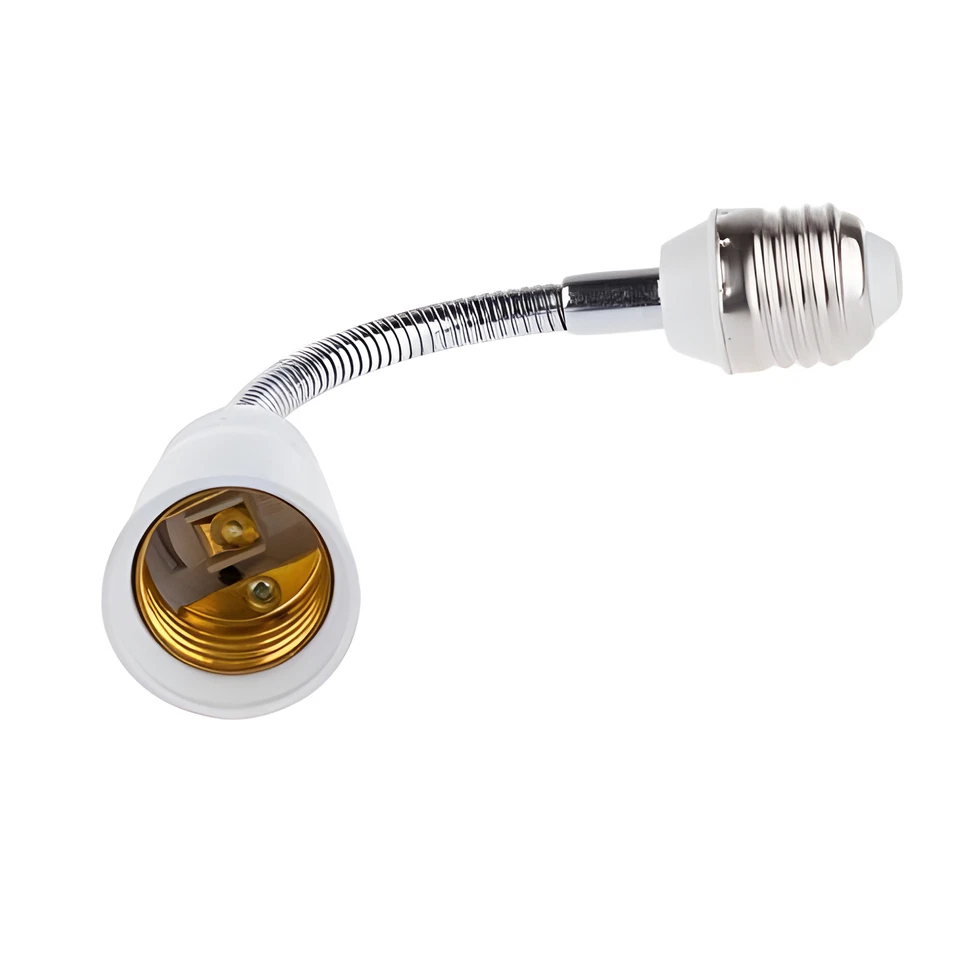 3 Pack E26 E27 Light Bulb Socket Flexible Extension Adapter Standard Medium Base - Image 3 of 4