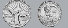 2022 D Maya Angelou & Sally Ride Uncirculated Quarters 