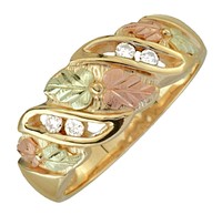 Coleman 10k Black Hills Gold Ladies Diamond Ring Size 9 Coleman 10k Black Hills Gold Ladies Diamond Ring Size 9