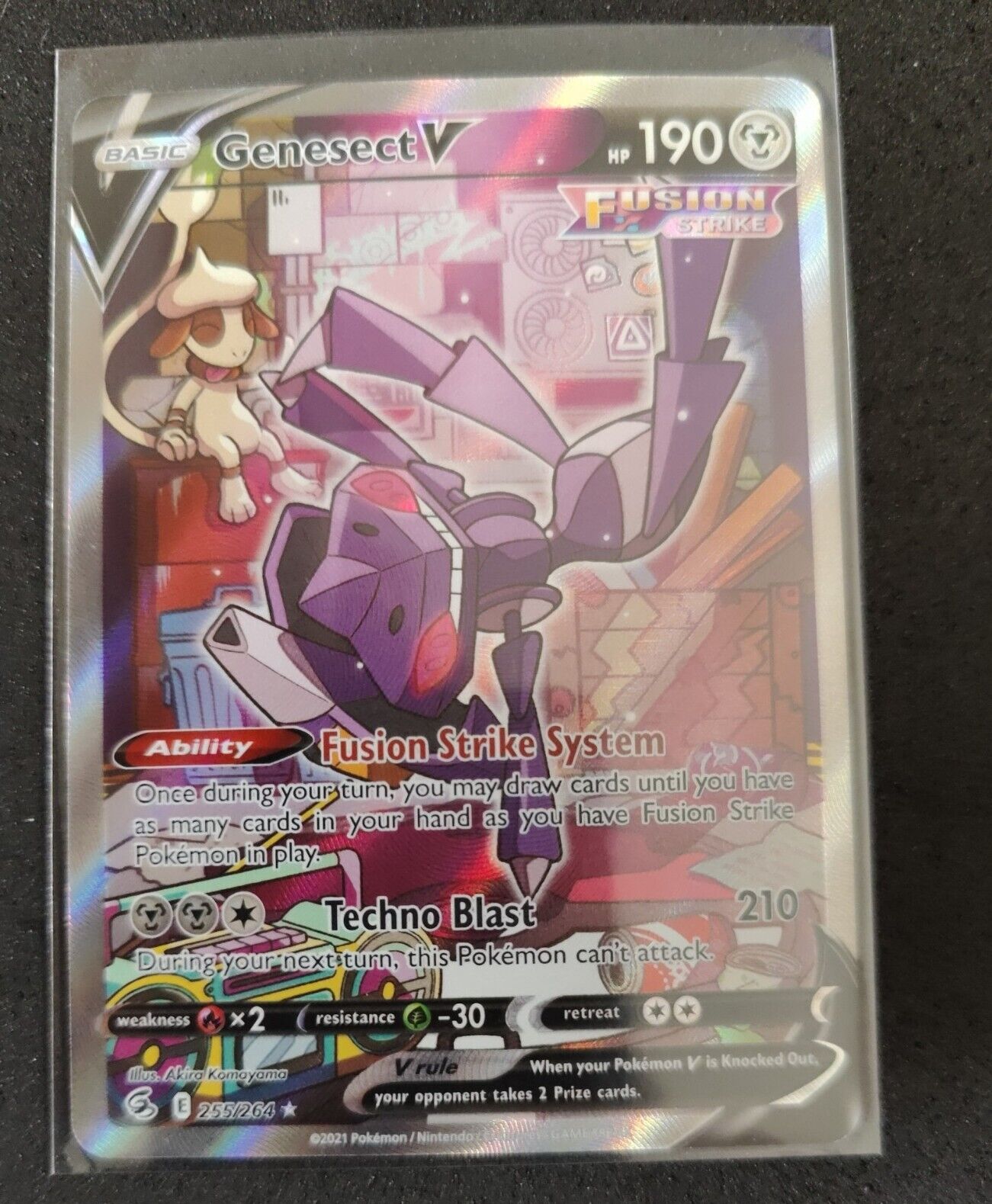 Pokemon Genesect V alternate art 255/264 Fusion Strike, Hobbies & Toys,  Toys & Games on Carousell