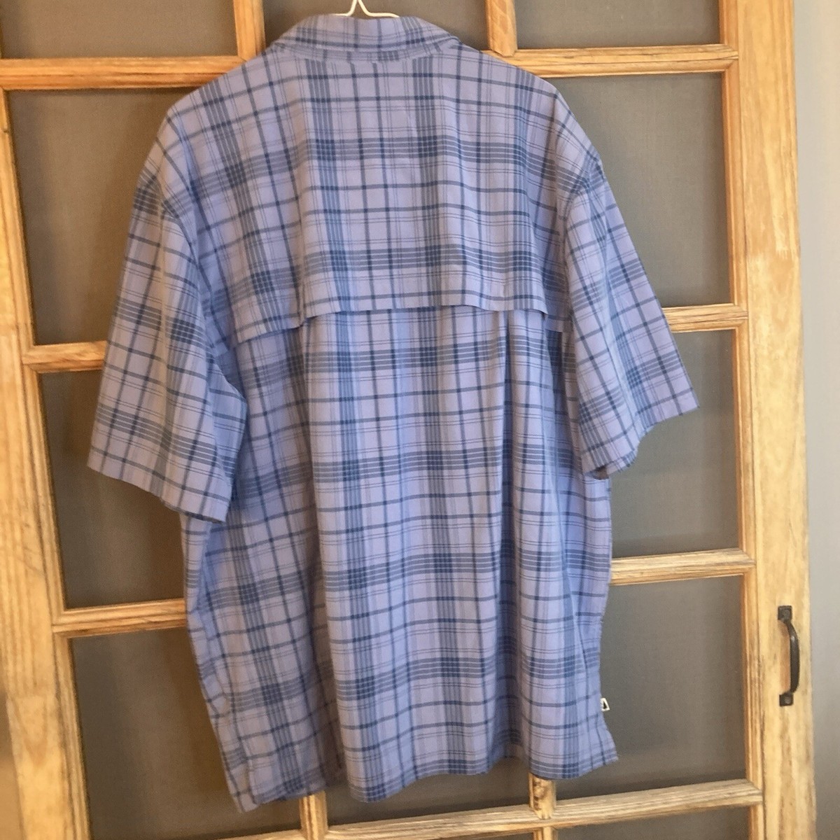 Chemise Lake & Trail Homme M Bleu à Carreaux, Manches Longues, Spécial Pêche