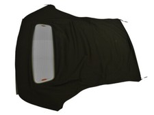 Fits Chrysler Pt Cruiser Soft Top Wdefroster Window 04-08 Haartz Black Canvas