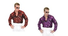 Disco Shirt with Hologram Design Mens Halloween Costume