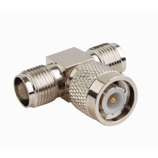RF Connector adapter TNC Plug male to Jack to Jack Female "T" Type