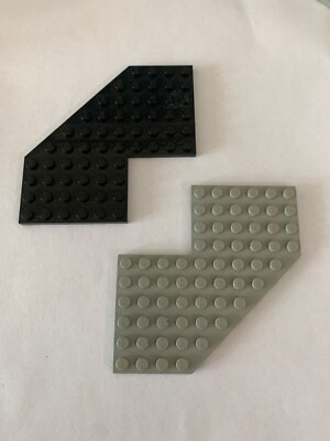 LEGO Part 2401 (1pc) Wedge Modified Plate 10x10 Cutout with 4x4 cutout