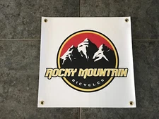 Rocky Mountain banner sign wall garage bike bicycles suspension downhill MTB