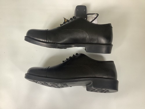 RAF Cadet Shoes Military Style Black Leather Stitched Rubber Sole M490A 10 New - Picture 6 of 14