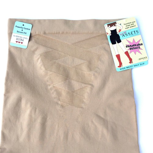 Spanx 2249A High Waist Half Slip Assets Remarkable Results Nude Black Seamless - Picture 7 of 36