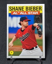 Shane Bieber 1986 All Star 2021 Topps Baseball Card #86AS-1 Cleveland Guardians