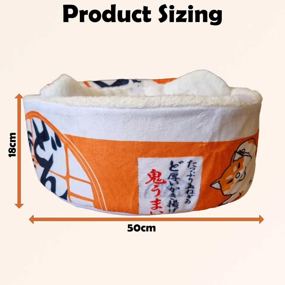 Instant Ramen shape pet bed cat bed dog bed Noodle bed calming bed cute nest bed - image 4 of 4
