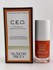 SUNDAY RILEY C.E.O. 15% Vitamin C Brightening Serum 0.5 oz / 15ml New worn box