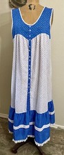 Vtg Ilise Stevens Nightgown Womens Sz L M Sleeveless Nightie Lace White Dress
