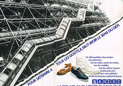 PUBLICITE ADVERTISING 034 1980 ANDRE chaussures baskets (2 pages