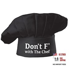 Funny Chef Hat-Don't F with The Chef-Adjustable Kitchen Cooking Baker Grill