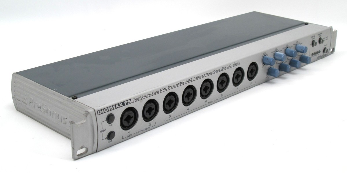 PreSonus DIGIMAX FS 8chマイクプリアンプ PreSonus DIGIMAX FS 8-Channel Class A Mic Preamp 96K ADAT I/O