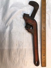 VINTAGE RIDGID E14 USA-MADE 14” OFFSET PIPE WRENCH ADJUSABLE HAND TOOL
