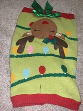 Dog Christmas Sweater Reindeer Size Large International Pet Supplies Female