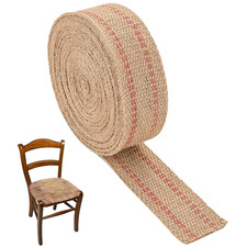Craft Jute Webbing Tape, Width 2" Roll Natural Burlap Red Line Jute Webbing Ribb