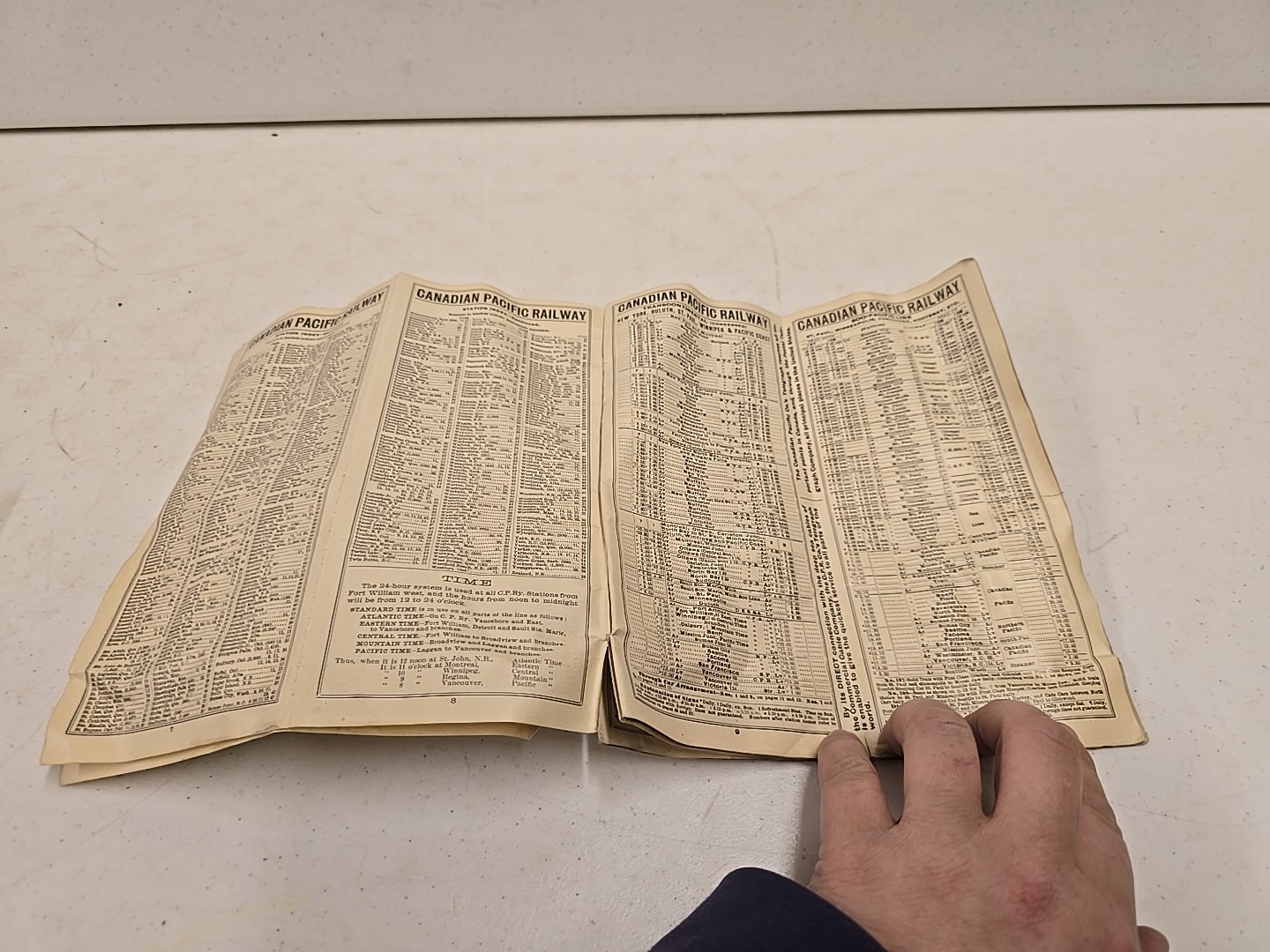 Antique Jan 1906 Canadian Pacific Railway Intercontinental Railroad Time Table