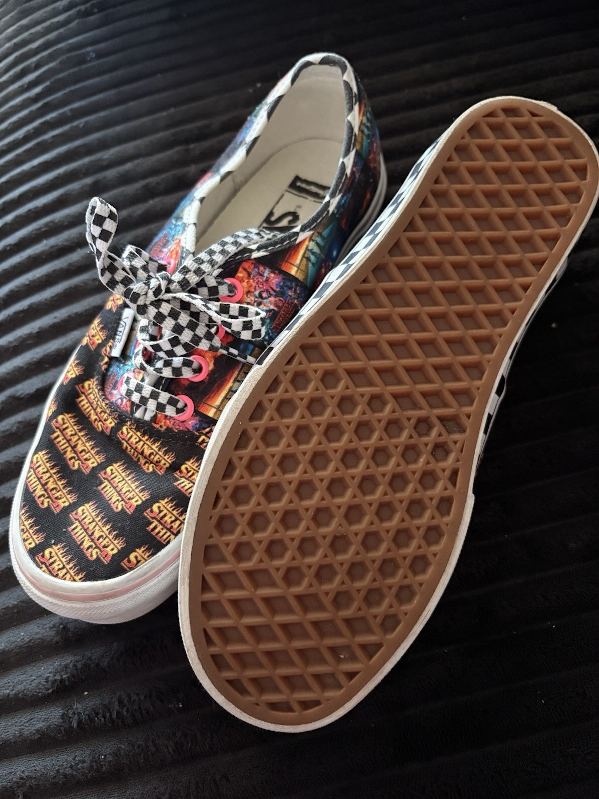 VANS Customs Stranger Things Checkered Canvas Sne… - image 2