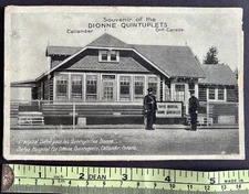 Unusual Quintland Postcard With 10 Slide-Out Mini Snaps Of Buildings (No Quints)