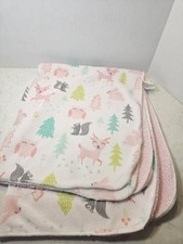 Cloud Island Pink White Animals Blanket Baby Blanket Sherpa 30" x 40" Target