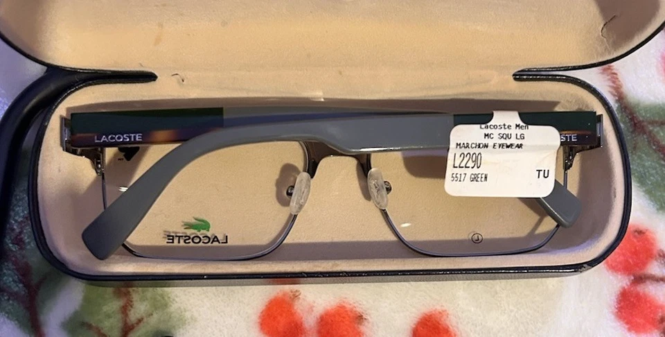 Lacoste 眼镜框 L2290 300 深森林绿色 55-17-140 全边方形 — 第 3/4 张图片