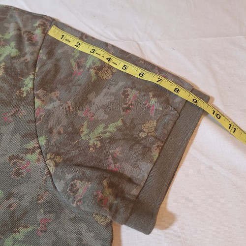 Eddie Bauer Green Floral Short Sleeve Polo Shirt Outdoor Tropical Hawaiian Sz XL - Picture 8 of 12
