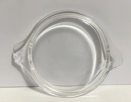 VINTAGE PYREX 470-C 1 CLEAR GLASS LID ONLY REPLACEMENT CASSEROLE TAB HANDLES